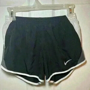 Nike Dri Fit Lined Shorts Black White Athletic Running Exercise Shorts Size XS